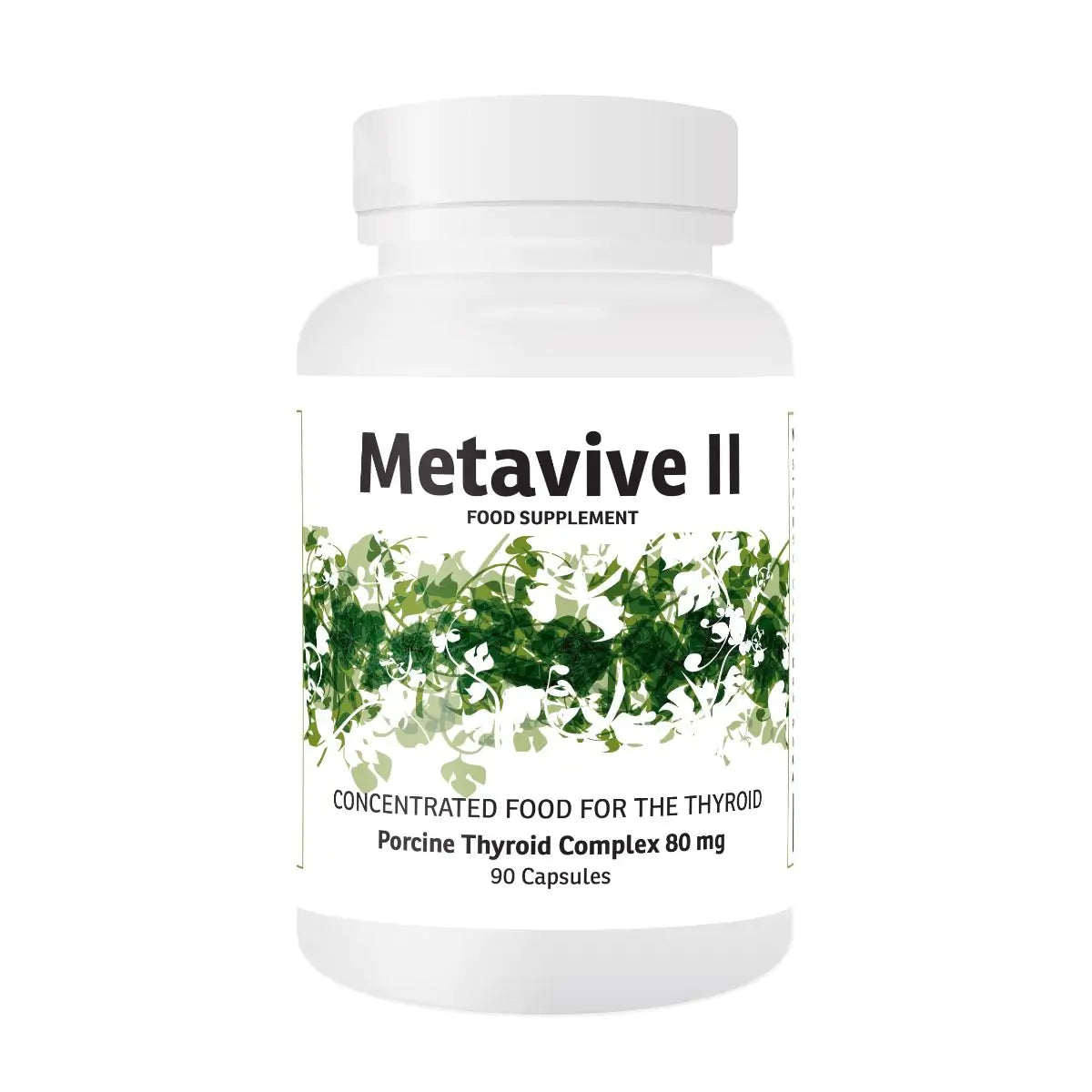 Metavive II Porcine Thyroid Complex 80mg (90 caps)